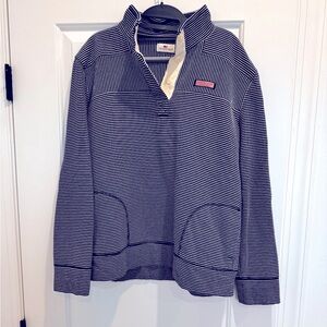 Vineyard Vines navy/white stripe sweatshirt
